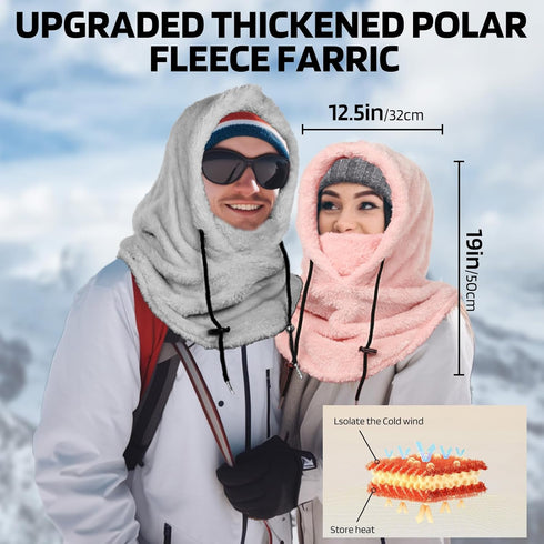 Balaclava, Winter Face Mask for Men Women Hat Neck, Windproof Fleece Ski Mask Warm Face Cover Scarf Sporty Street Fashion...